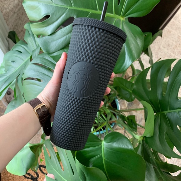 NWT Starbucks Venti Matte Black Studded Tumbler